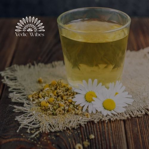 Chamomile tea for calming the mind and aiding sleep