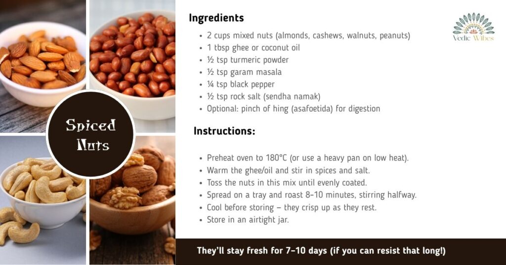 Indian Spiced Nuts Vedicwibes