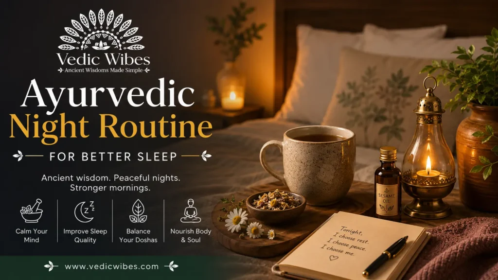 Ayurvedic night routine for relaxation wit Vedicwibes