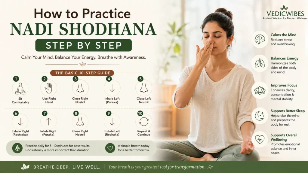 How to practice Nadi Shodhana with Vedicwibes