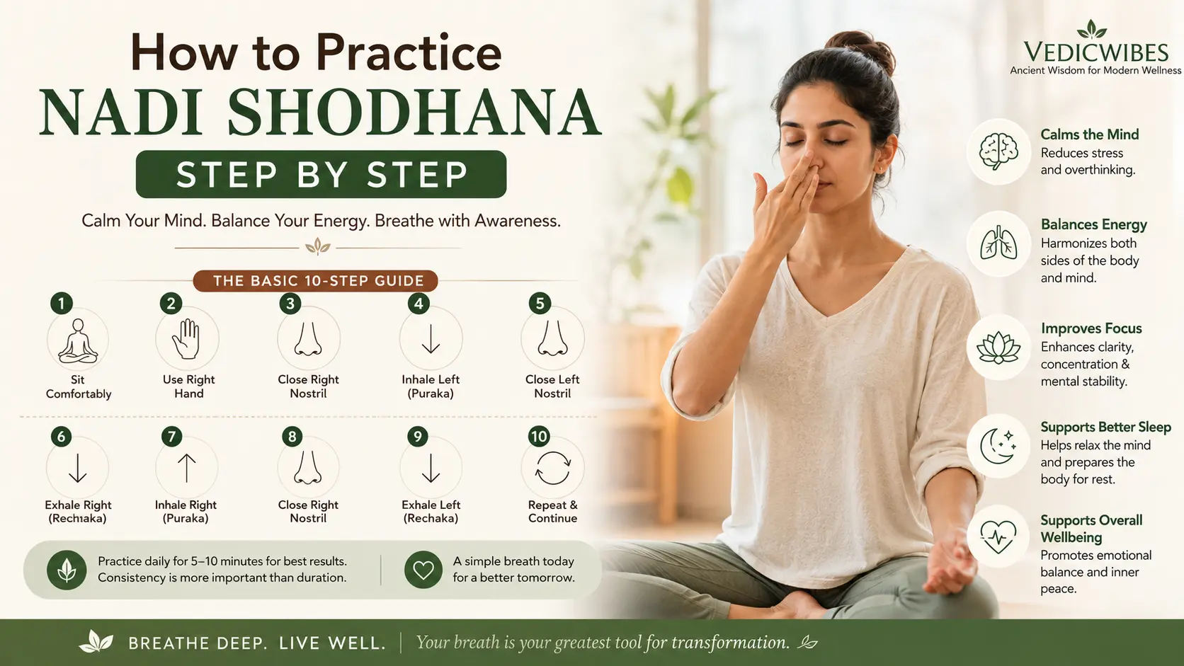 How to practice Nadi Shodhana with Vedicwibes