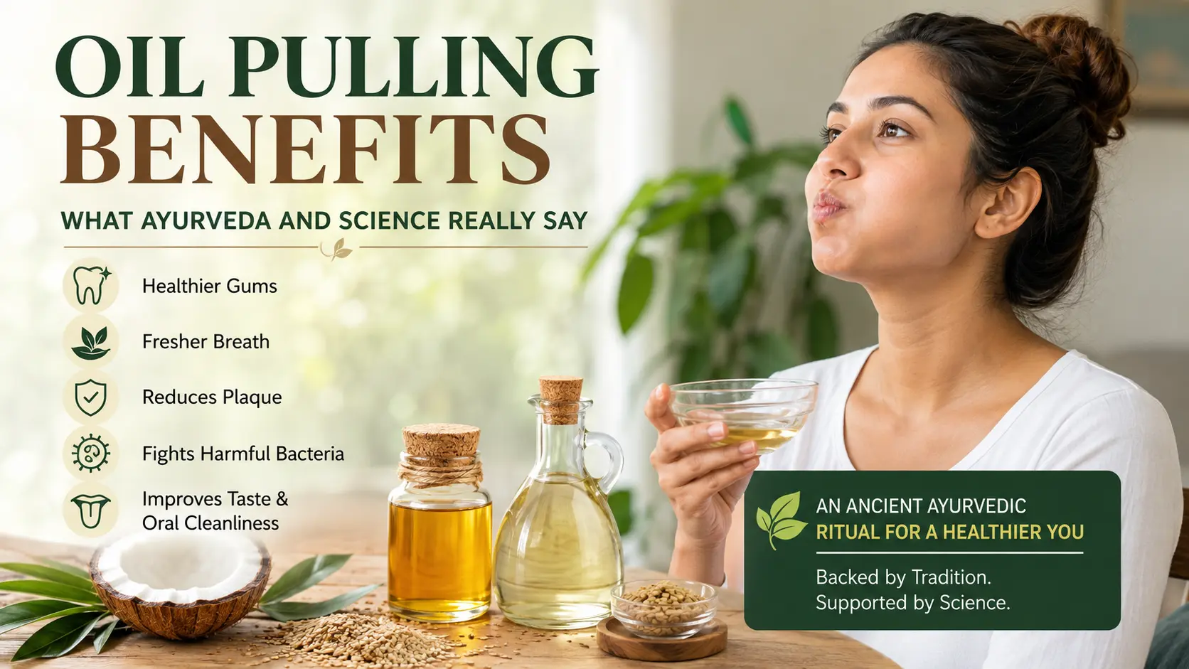 oil pulling benefits by Vedic Wibes